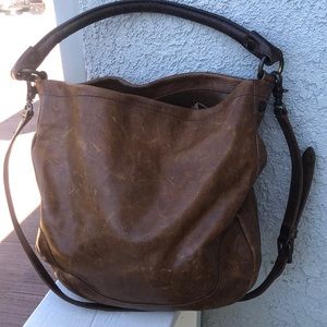 Melissa Leather Hobo Cognac